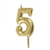 Vela Número 5 Dourado